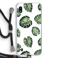 Tropische bladeren: Samsung Galaxy A10 Transparant Hoesje met koord