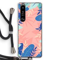 Tropisch: Sony Xperia 1 III Transparant Hoesje met koord
