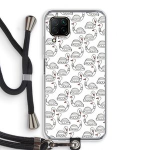 Zwanen: Huawei P40 Lite Transparant Hoesje met koord
