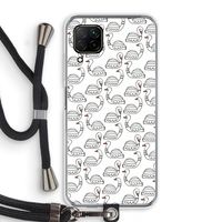Zwanen: Huawei P40 Lite Transparant Hoesje met koord