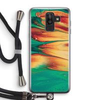 Green Inferno: Samsung Galaxy J8 (2018) Transparant Hoesje met koord