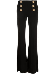 Balmain pantalon à têtes de lion métalliques - Noir