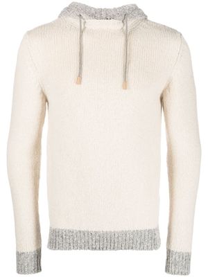 Eleventy hoodie nervurée à design bicolore - Tons neutres