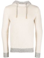 Eleventy hoodie nervurée à design bicolore - Tons neutres