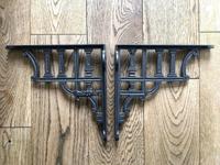 Gietijzeren industriële antieke klassieke plank houder gietijzeren plank beugel (2 stuks)