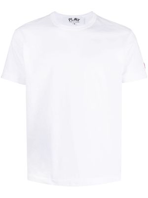 Comme Des Garçons Play t-shirt en coton à patch logo - Blanc