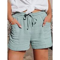 Dames Chinese Korte broek Katoen Zak Hoge snede Hoge taille Korte Zwart Zomer Lightinthebox - thumbnail