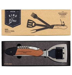 Gentlemen&apos;s Hardware BBQ Multi-Tool Houten Handgrepen En Roestvrij Staal