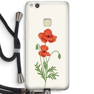 Red poppy: Huawei Ascend P10 Lite Transparant Hoesje met koord