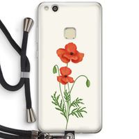 Red poppy: Huawei Ascend P10 Lite Transparant Hoesje met koord