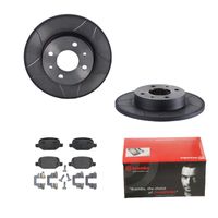 Remmenset, remschijf BREMBO, Remschijftype: Gespleten, Inbouwplaats: Achteras: , u.a. für Fiat, Abarth, Lancia