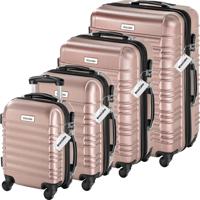 tectake® - Kofferset Mila 4-delig met bagageweegschaal en bagagelabel - rosegold - thumbnail