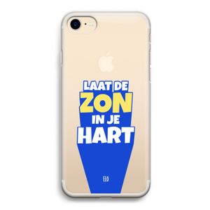 Laat de zon in je hart: iPhone 7 Transparant Hoesje