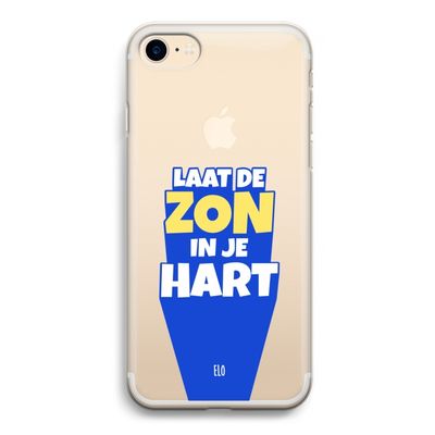 Laat de zon in je hart: iPhone 7 Transparant Hoesje