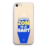 Laat de zon in je hart: iPhone 7 Transparant Hoesje