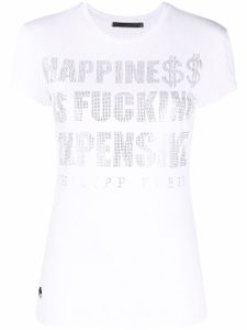 Philipp Plein t-shirt à ornements en cristal - Blanc