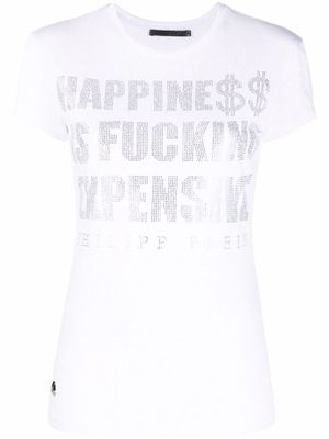 Philipp Plein t-shirt à ornements en cristal - Blanc