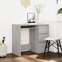 Bureau 90x45x76 cm bewerkt hout grijs sonoma eikenkleurig - thumbnail