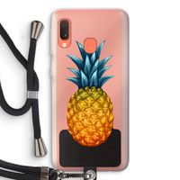 Grote ananas: Samsung Galaxy A20e Transparant Hoesje met koord