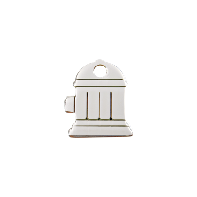 Fire Hydrant roestvrijstalen dierenpenning small/klein 1,74 cm x 2 cm - Reddingo
