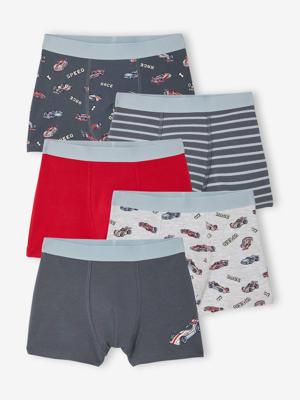 Set van 5 boxershorts auto F1 antraciet