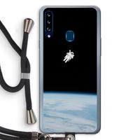 Alone in Space: Samsung Galaxy A20s Transparant Hoesje met koord