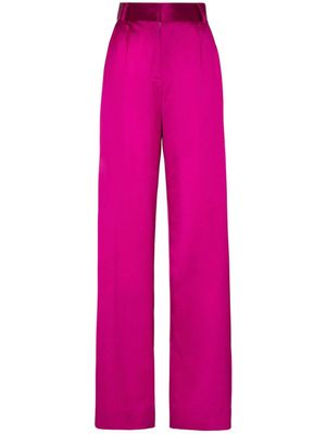 Philipp Plein pantalon ample à taille-haute - Rose