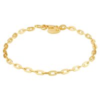 Armband Zilgold Ankerschakel geelgoud-zilveren kern 3 mm 19 cm