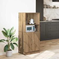 Keukenkast 57x41,5x131,5 cm bewerkt hout artisanaal eiken