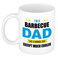 Barbecue dad mok / beker wit 300 ml - Cadeau mokken - Papa/ Vaderdag - feest mokken - thumbnail