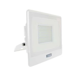 V-TAC VT-158S-W LED Schijnwerpers met PIR Sensor - Samsung - IP65 - Wit - 50W - 4000 Lumen - 3000K - 5 Jaar