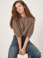 Trui met pointelle details