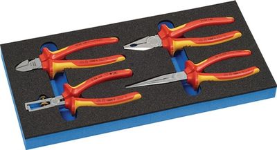 Knipex Gereedschapsmodule | 4-delig 1/3-module | VDE-set tangen | VDE Knipex tangen | 1 stuk - S4000871294 - S4000871294