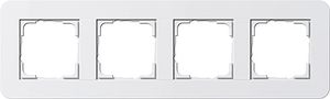 Gira afdekraam 4 voudig E3 RAL9010 wit 0214410