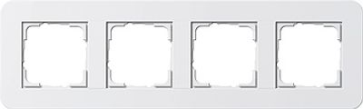 Gira afdekraam 4 voudig E3 RAL9010 wit 0214410