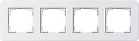 Gira afdekraam 4 voudig E3 RAL9010 wit 0214410