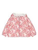 Moncler Enfant veste à logo imprimé all-over - Rose - thumbnail