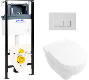 O.Novo Direct Flush Combi-pack set met wit bedieningspaneel