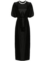 Baruni robe longue Hebo à taille ceinturée - Noir