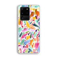 Watercolor Brushstrokes: Samsung Galaxy S20 Ultra Transparant Hoesje