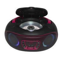 Denver Draagbare Boombox - Bluetooth - FM Radio met LED verlichting - CD Speler - AUX aansluiting - TCL212BT – Roze - thumbnail