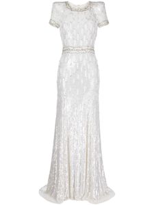 Jenny Packham robe Kira à ornements de sequins - Blanc