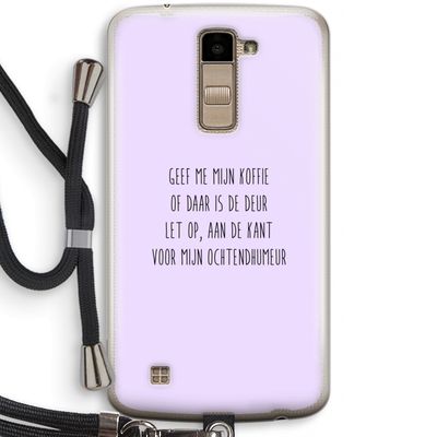 Ochtendhumeur: LG K10 (2016) Transparant Hoesje met koord