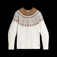 Royal Robbins Westlands Fairisle Crew Trui Dames Chalk Htr Monarch Pt XL