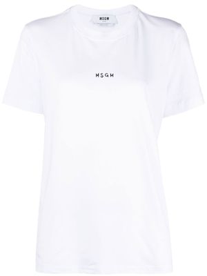 MSGM t-shirt à logo imprimé - Blanc