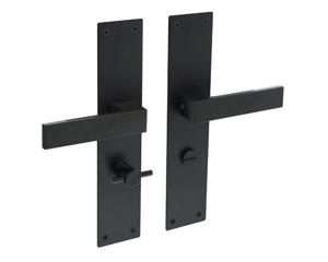 Intersteel Moderne deurklinkAmsterdam WC-sluiting 63/8 zwart - 0023.057165