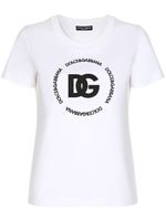 Dolce & Gabbana t-shirt à logo DG Interlock - Blanc - thumbnail