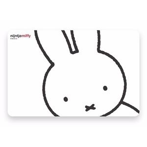 Tafel Placemat Nijntje snoet - wit - konijntje - 44 x 29 cm - voor peuters - pvc
