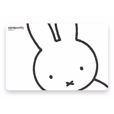 Tafel Placemat Nijntje snoet - wit - konijntje - 44 x 29 cm - voor peuters - pvc