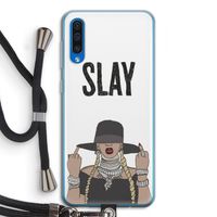 Slay All Day: Samsung Galaxy A50 Transparant Hoesje met koord